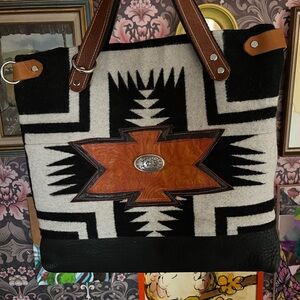 Starry Garden Pendleton handcrafted bag